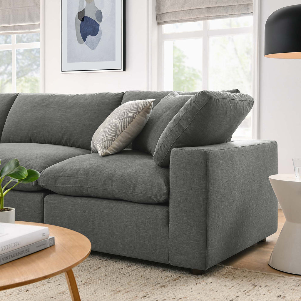 Commix 4 Piece Down Filled Overstuffed Sectional Sofa