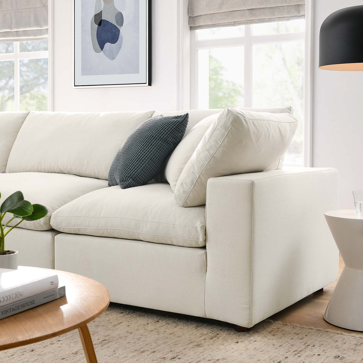 Commix 4 Piece Down Filled Overstuffed Sectional Sofa