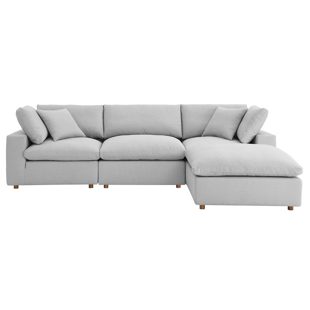Commix 4 Piece Down Filled Overstuffed Sectional Sofa