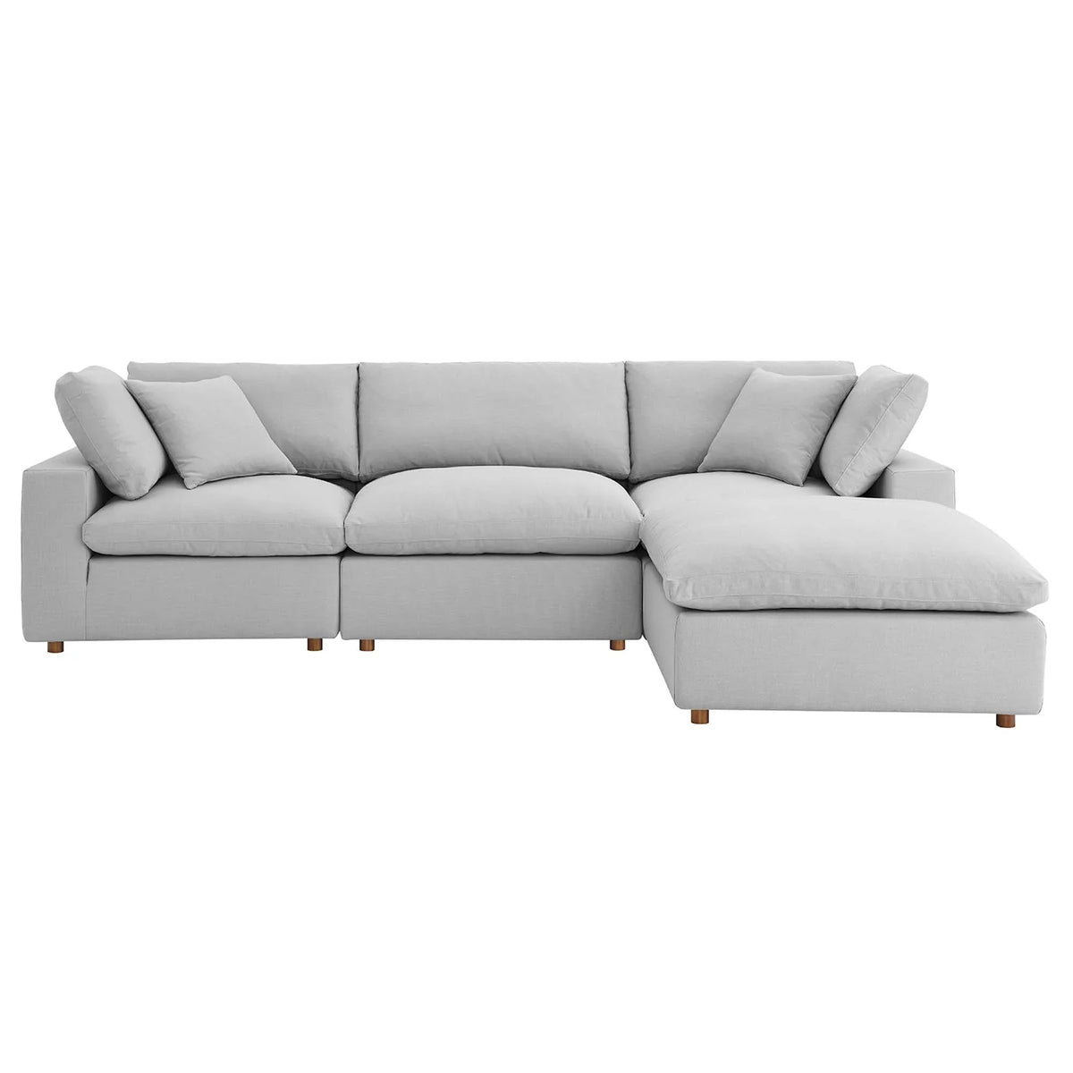 Commix 4 Piece Down Filled Overstuffed Sectional Sofa