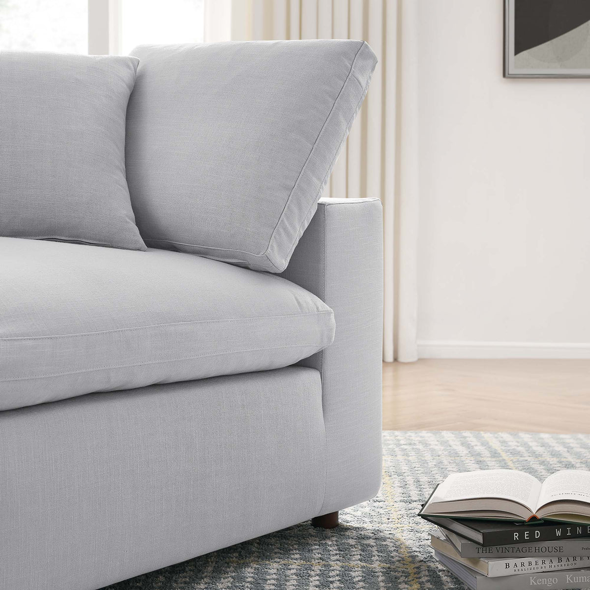 Commix 4 Piece Down Filled Overstuffed Sectional Sofa