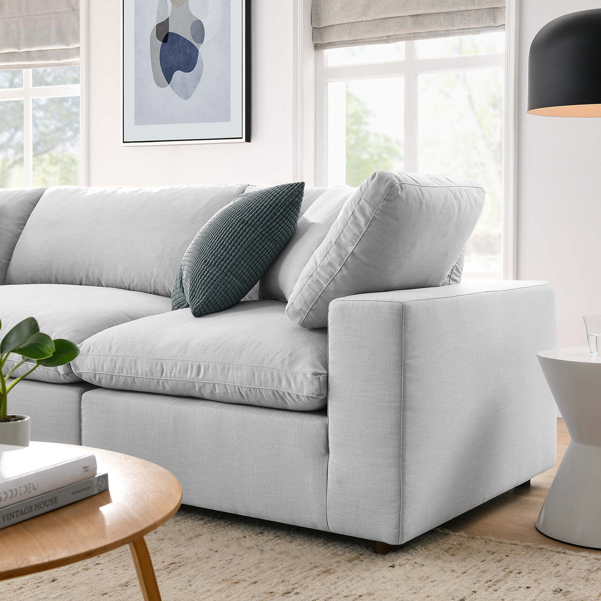 Commix 4 Piece Down Filled Overstuffed Sectional Sofa