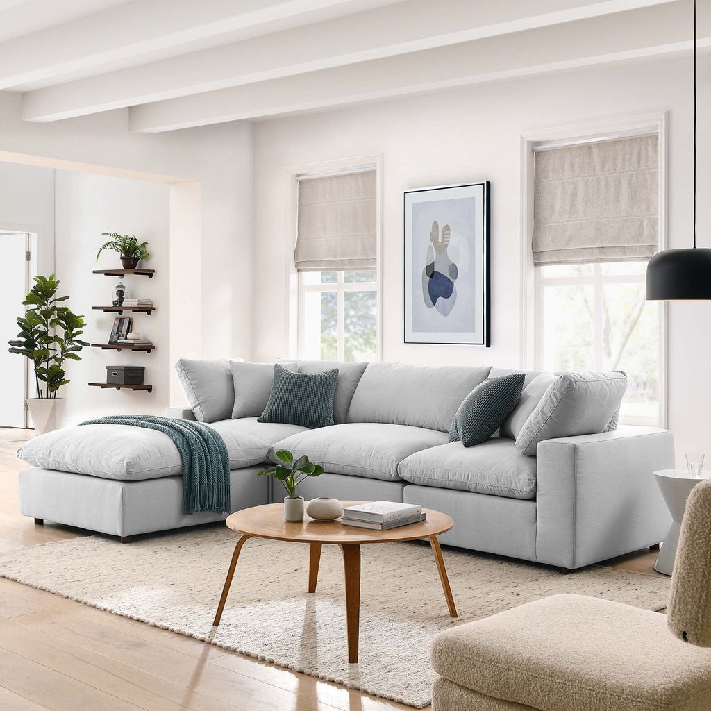 Commix 4 Piece Down Filled Overstuffed Sectional Sofa