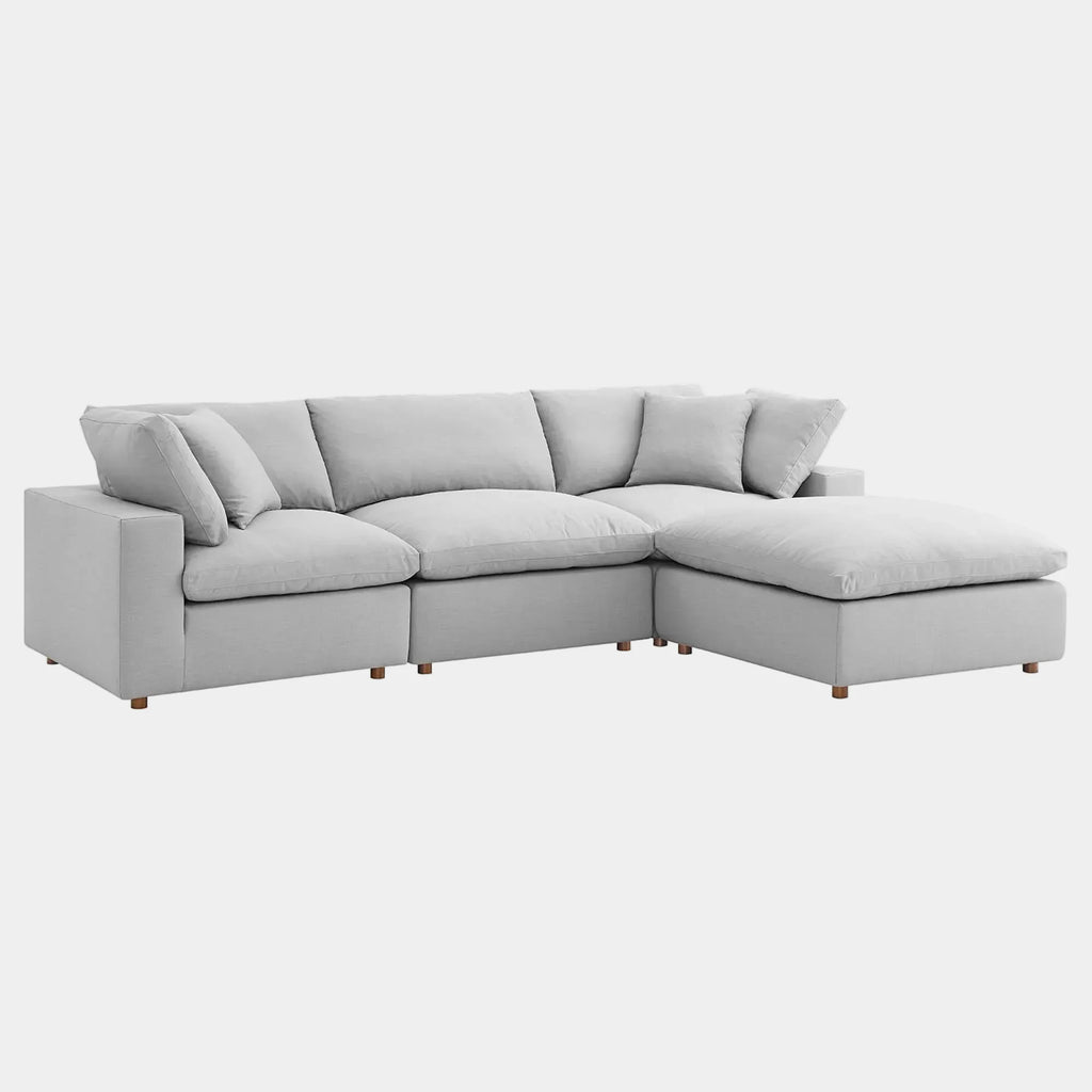Commix 4 Piece Down Filled Overstuffed Sectional Sofa