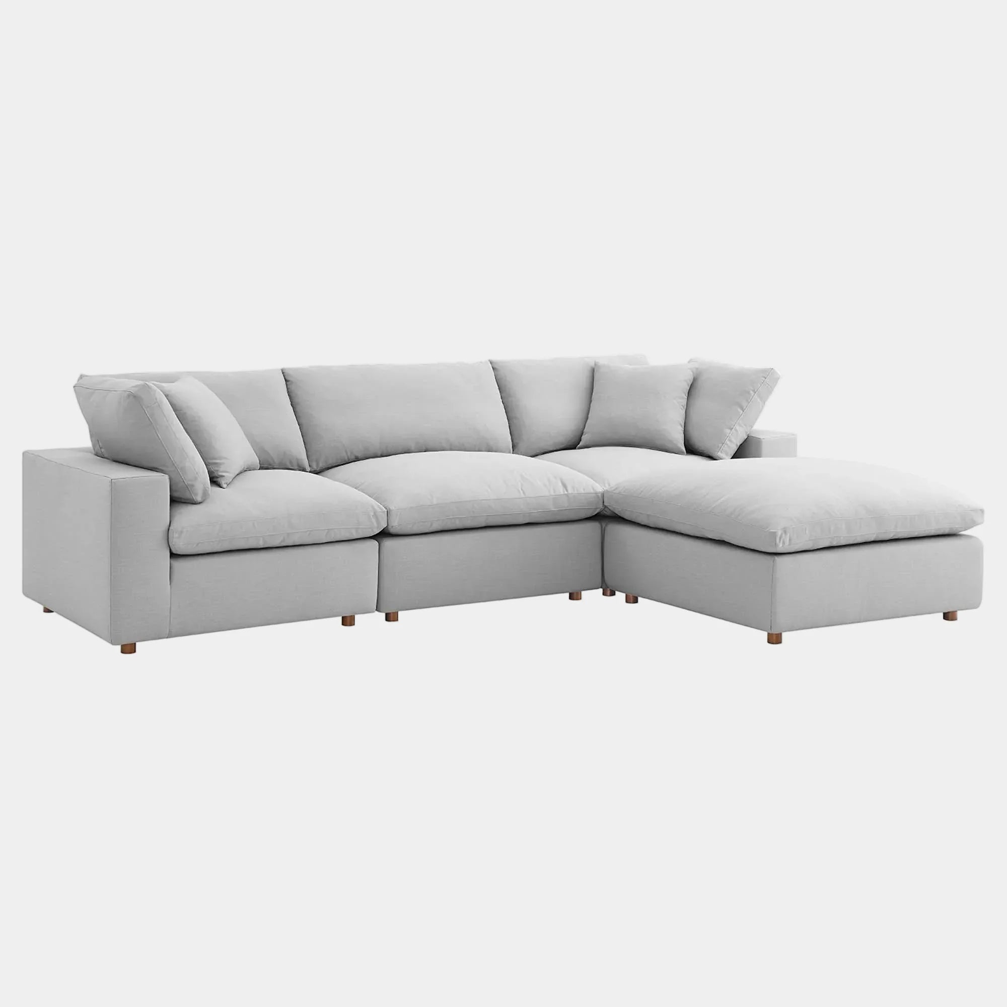 Commix 4 Piece Down Filled Overstuffed Sectional Sofa