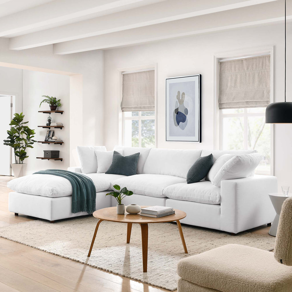 Commix 4 Piece Down Filled Overstuffed Sectional Sofa