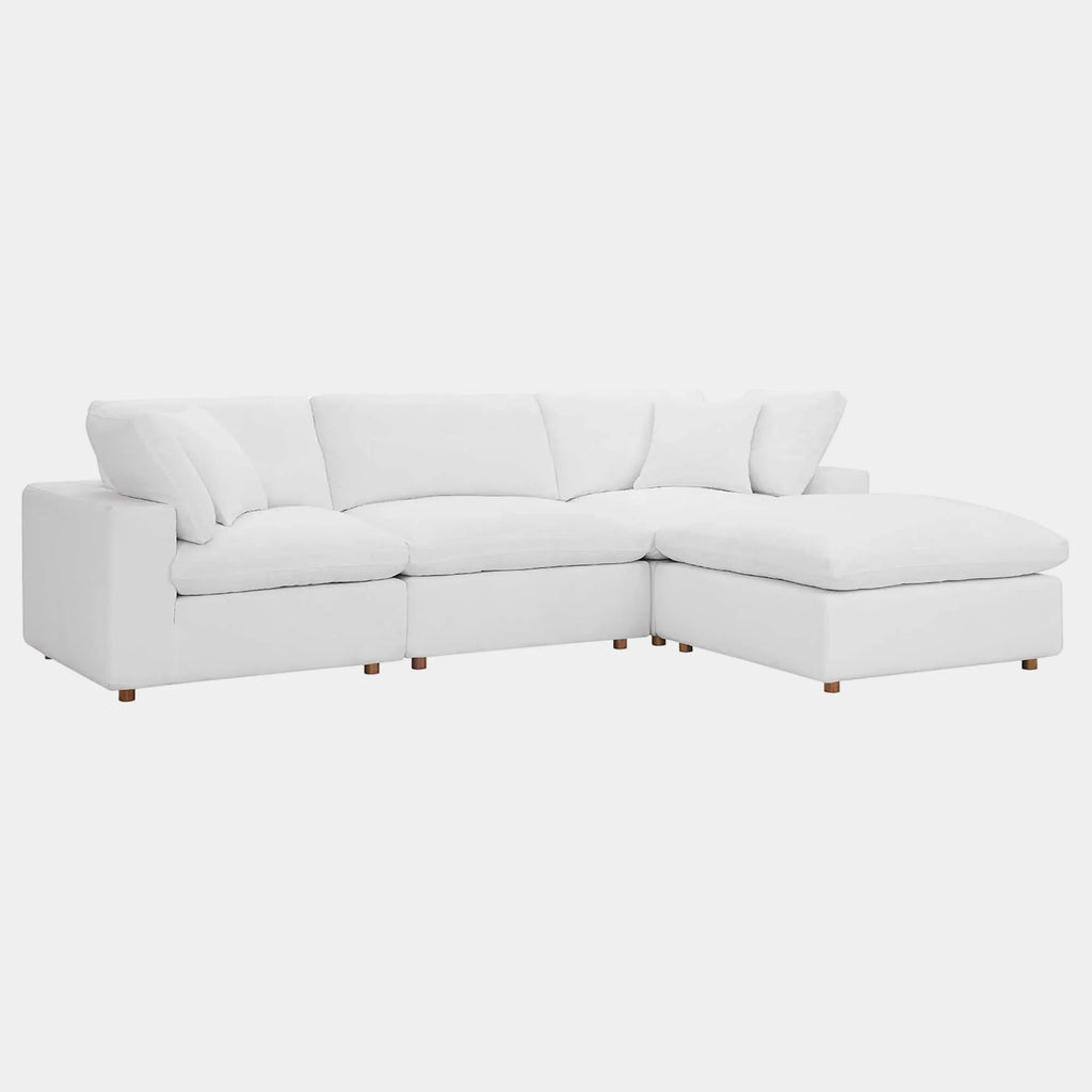 Commix 4 Piece Down Filled Overstuffed Sectional Sofa