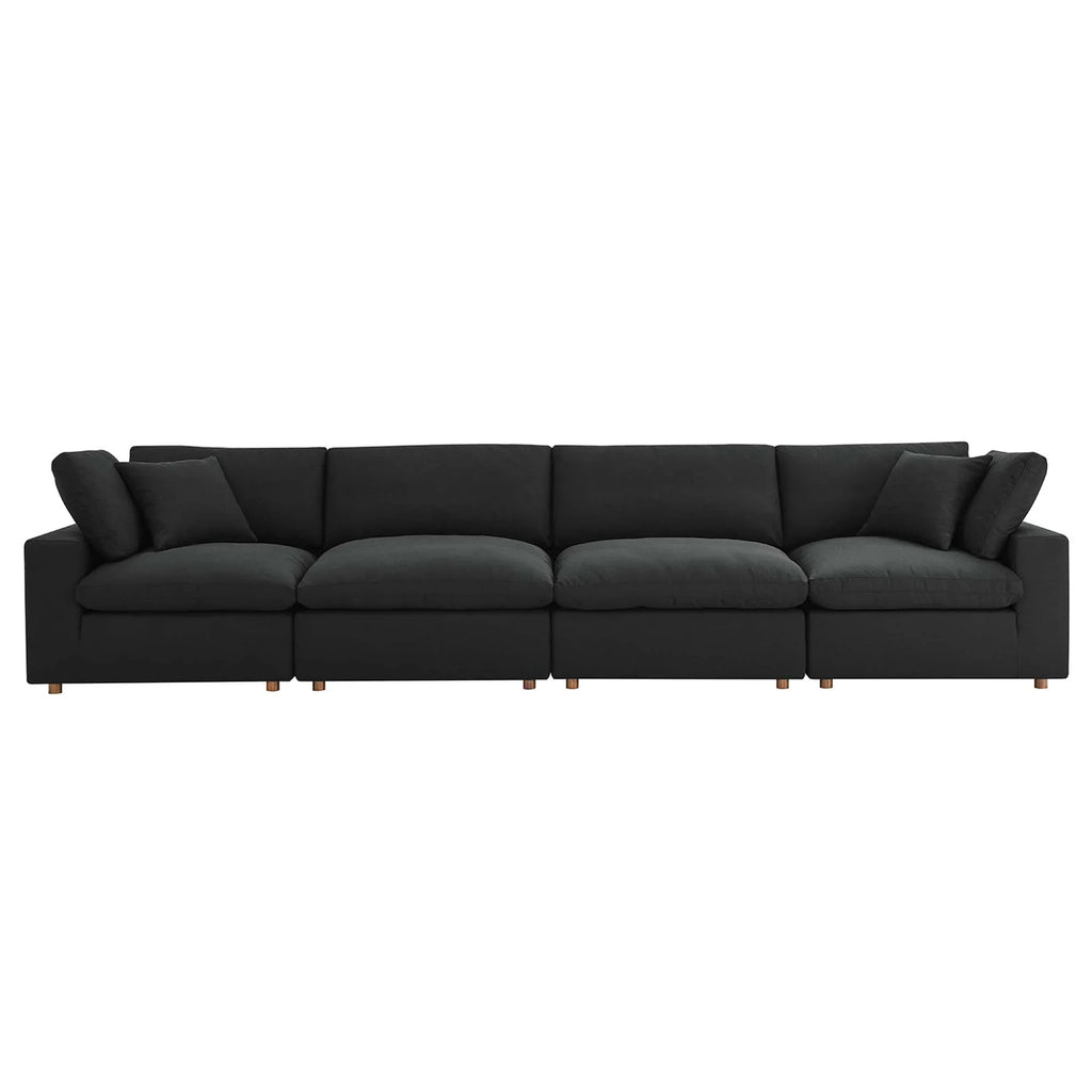 Commix 4 Piece Down Filled Overstuffed Sectional Sofa