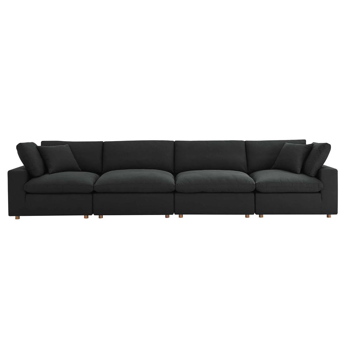 Commix 4 Piece Down Filled Overstuffed Sectional Sofa