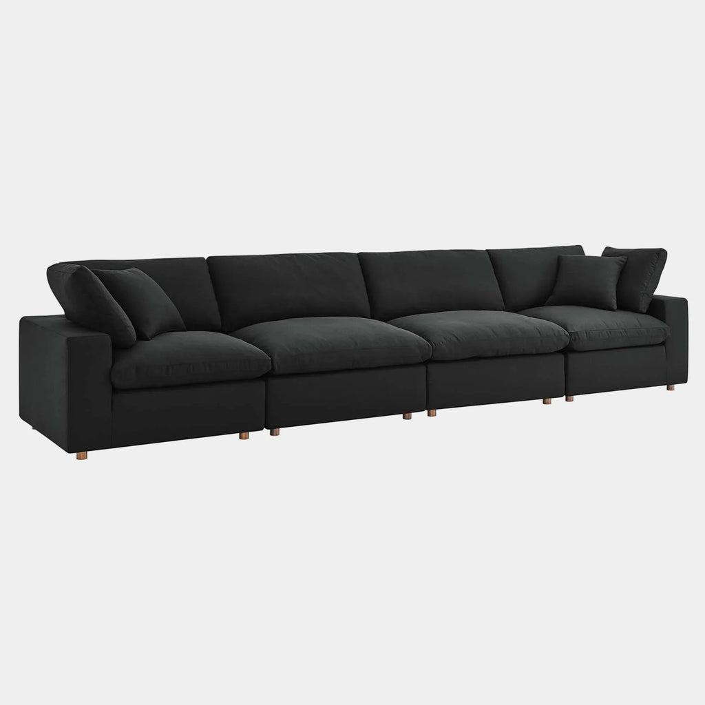 Commix 4 Piece Down Filled Overstuffed Sectional Sofa