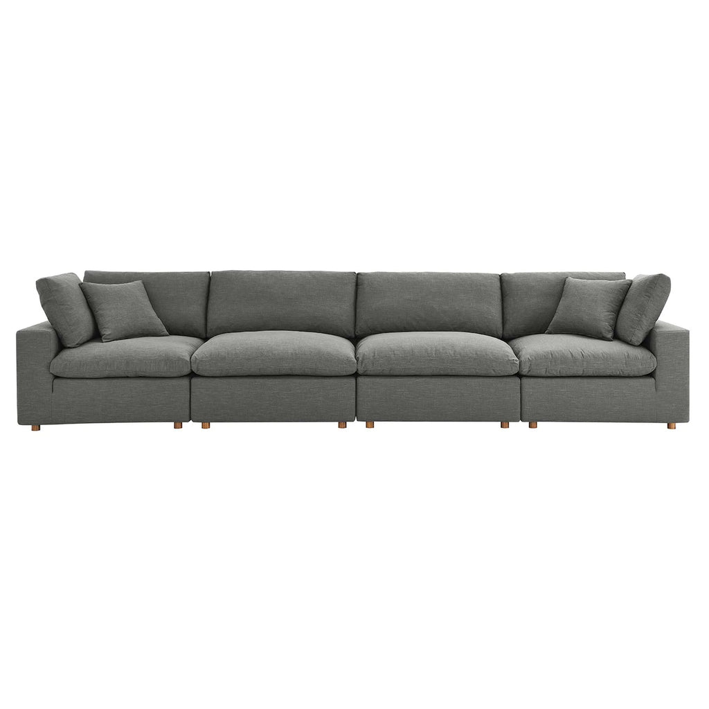 Commix 4 Piece Down Filled Overstuffed Sectional Sofa