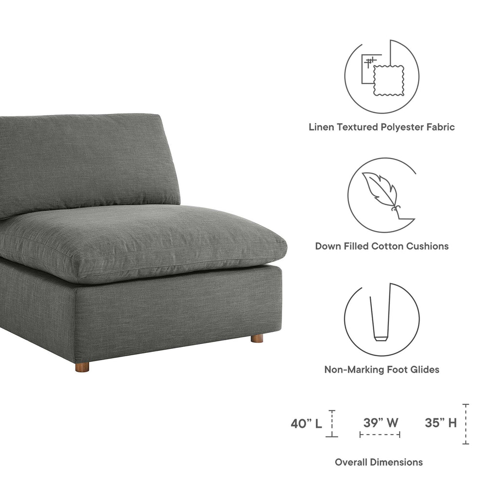 Commix 4 Piece Down Filled Overstuffed Sectional Sofa