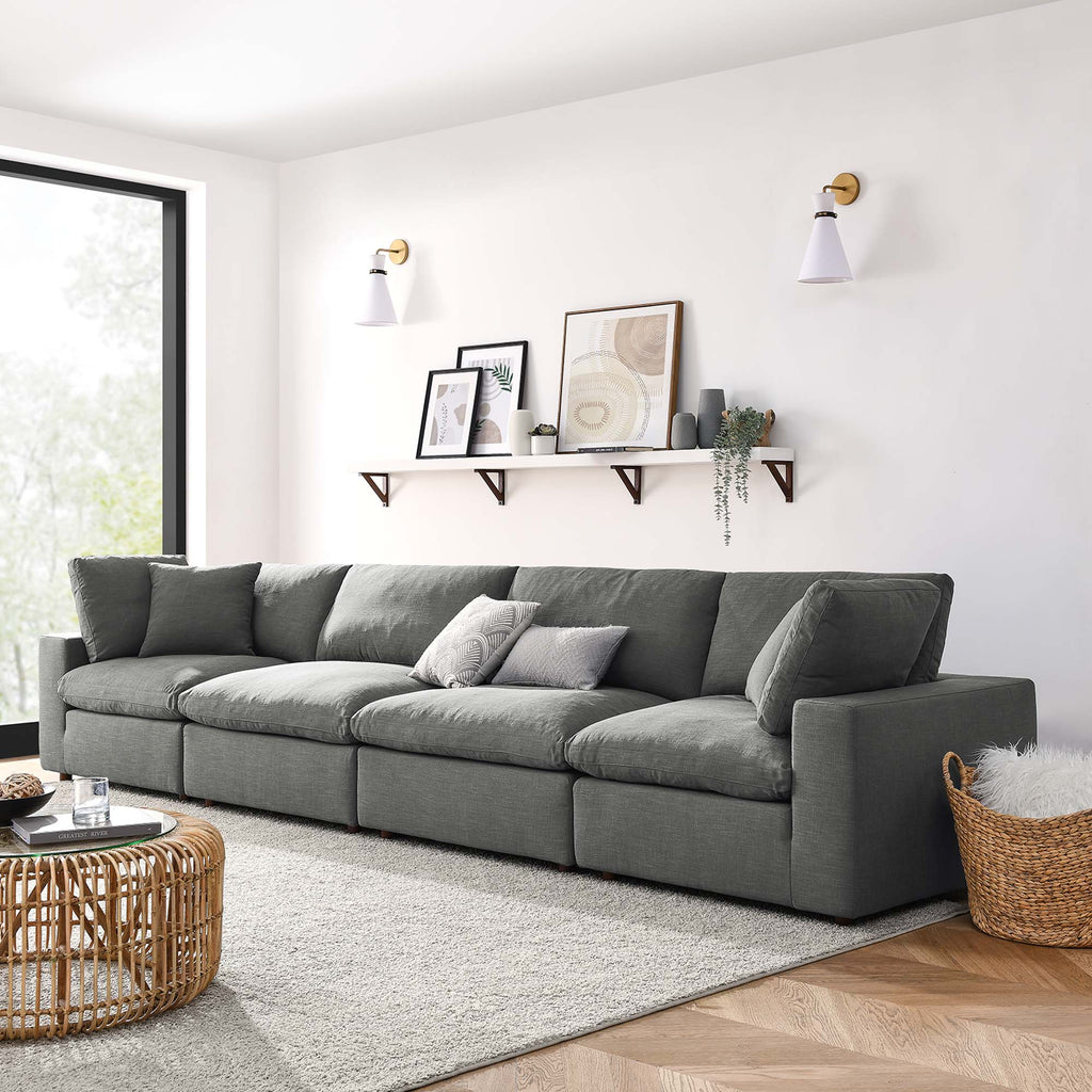 Commix 4 Piece Down Filled Overstuffed Sectional Sofa