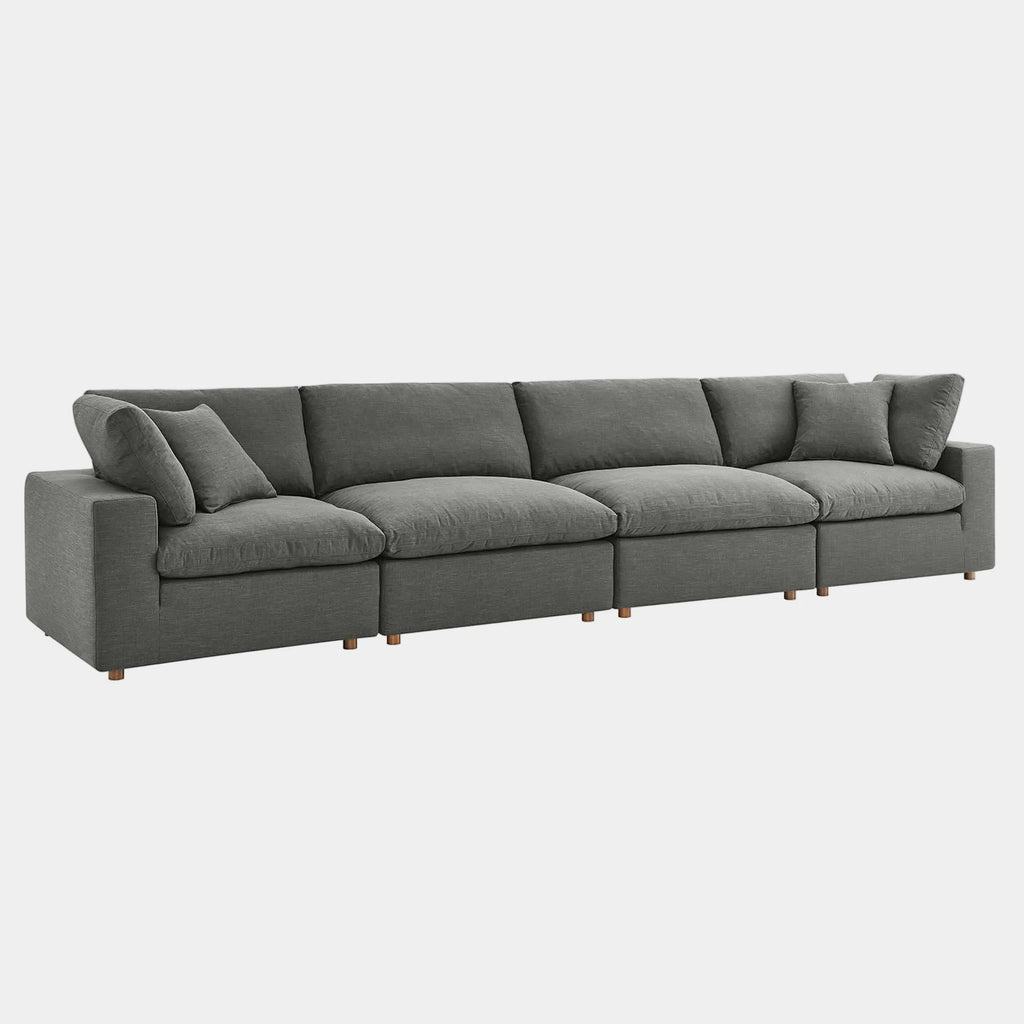 Commix 4 Piece Down Filled Overstuffed Sectional Sofa