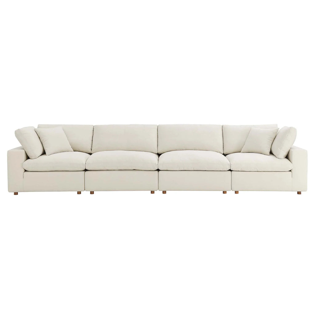 Commix 4 Piece Down Filled Overstuffed Sectional Sofa