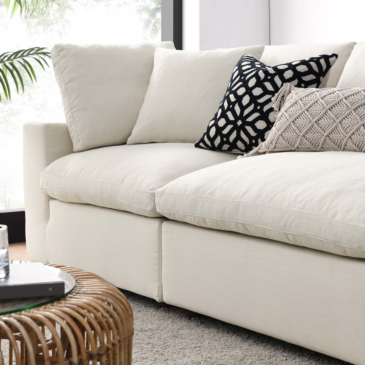 Commix 4 Piece Down Filled Overstuffed Sectional Sofa
