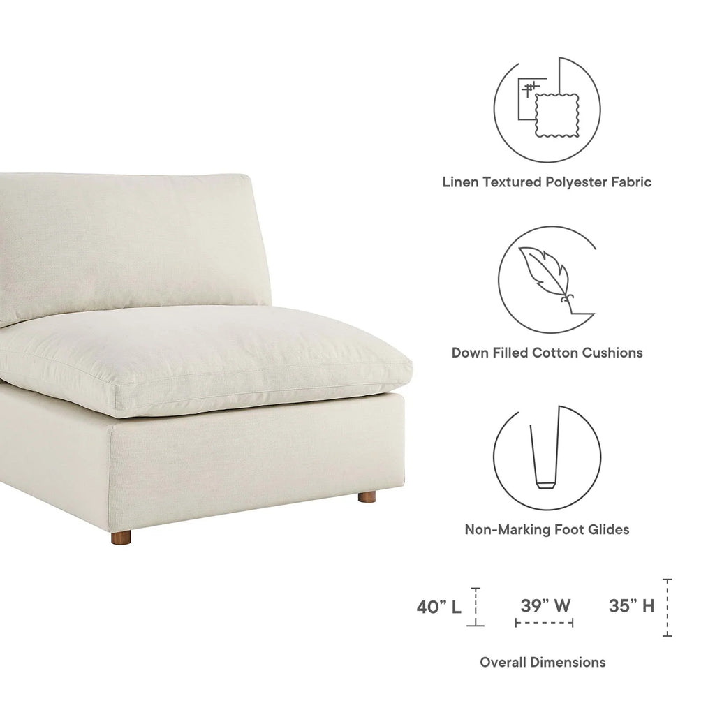 Commix 4 Piece Down Filled Overstuffed Sectional Sofa