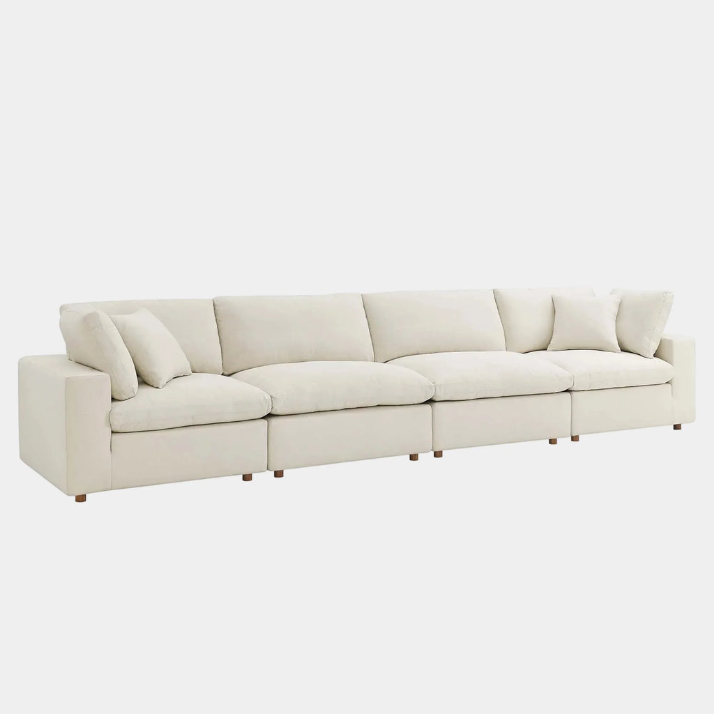 Commix 4 Piece Down Filled Overstuffed Sectional Sofa