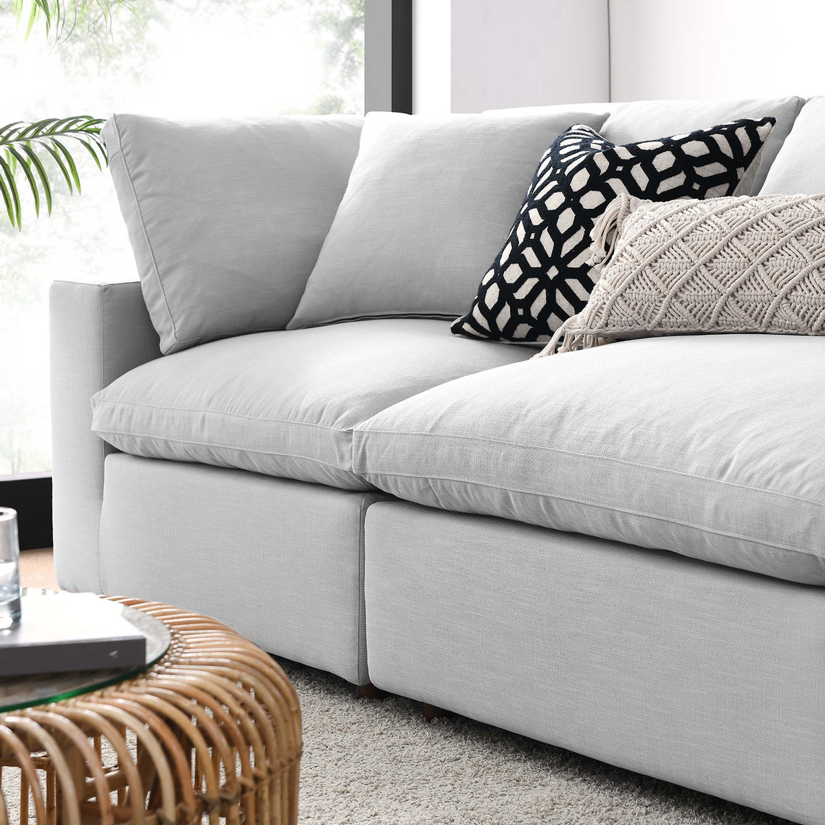 Commix 4 Piece Down Filled Overstuffed Sectional Sofa