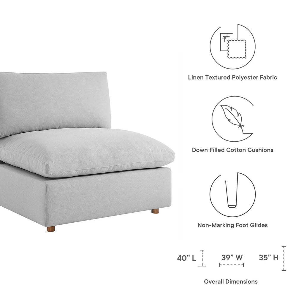 Commix 4 Piece Down Filled Overstuffed Sectional Sofa