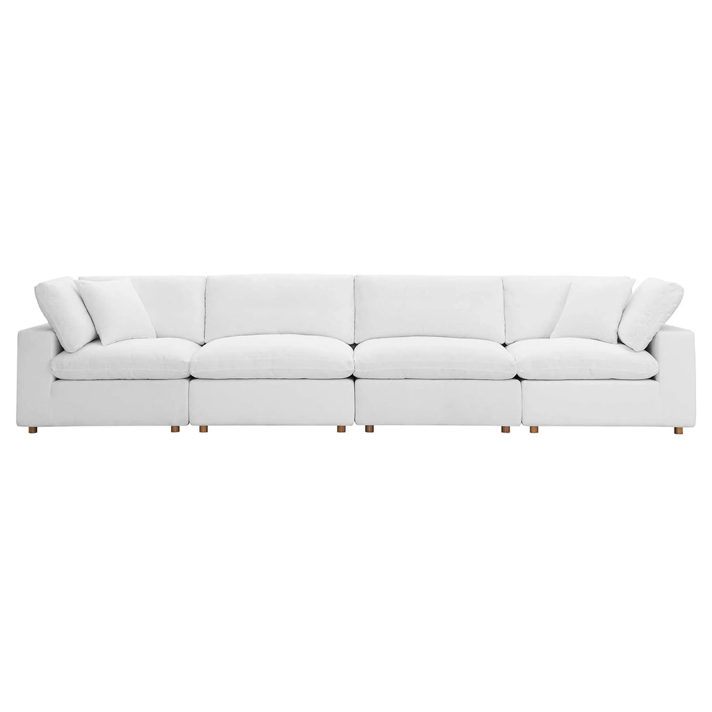 Commix 4 Piece Down Filled Overstuffed Sectional Sofa
