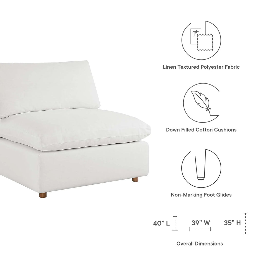 Commix 4 Piece Down Filled Overstuffed Sectional Sofa