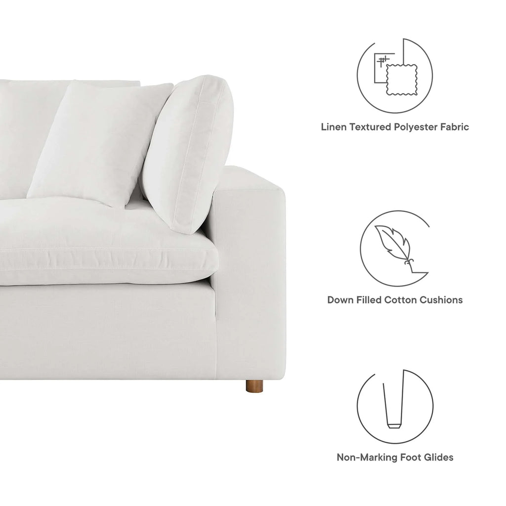 Commix 4 Piece Down Filled Overstuffed Sectional Sofa