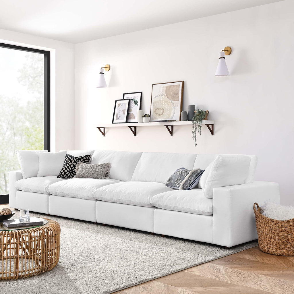 Commix 4 Piece Down Filled Overstuffed Sectional Sofa