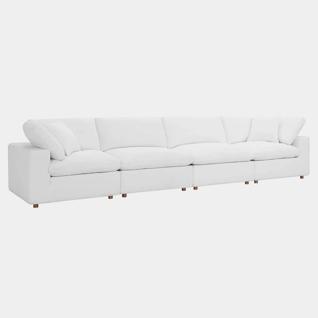 Commix 4 Piece Down Filled Overstuffed Sectional Sofa