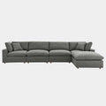 Commix 5 Piece Down Filled Overstuffed Sectional Sofa