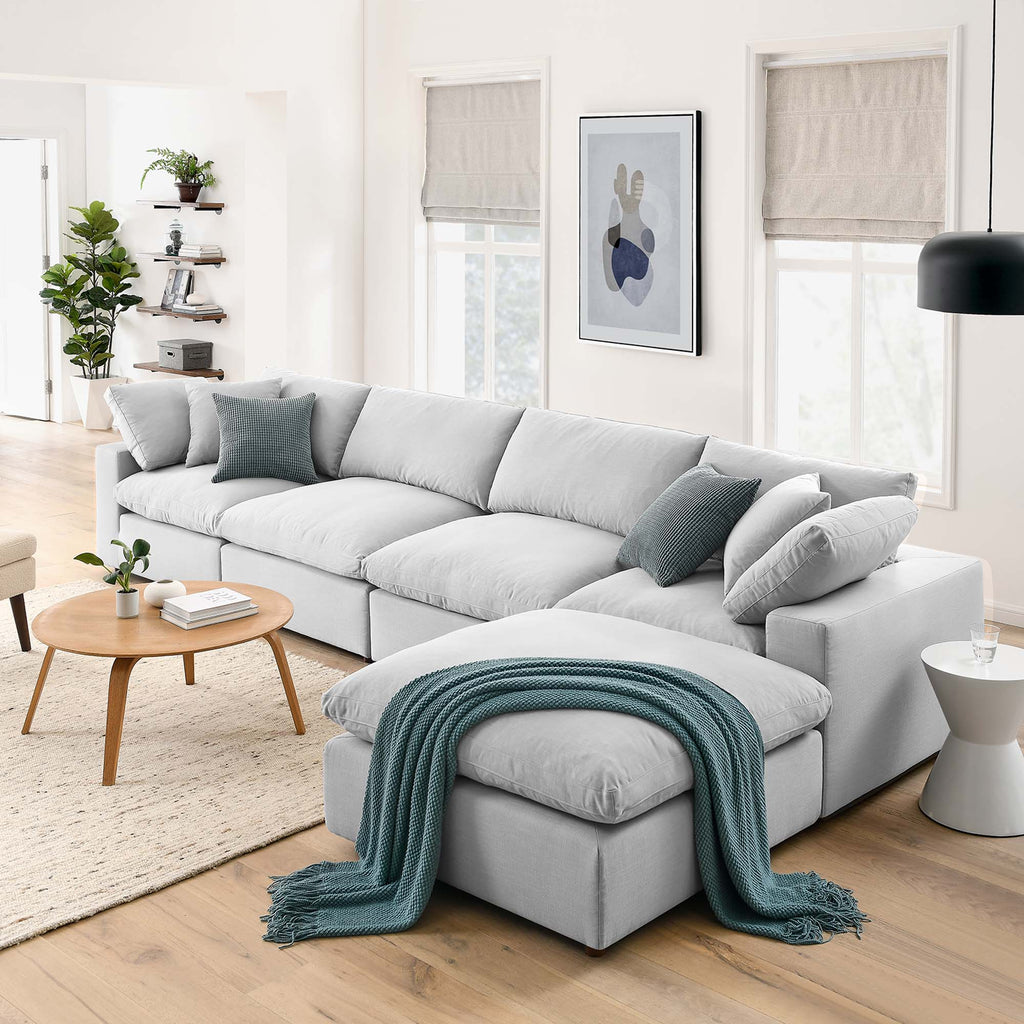 Commix 5 Piece Down Filled Overstuffed Sectional Sofa