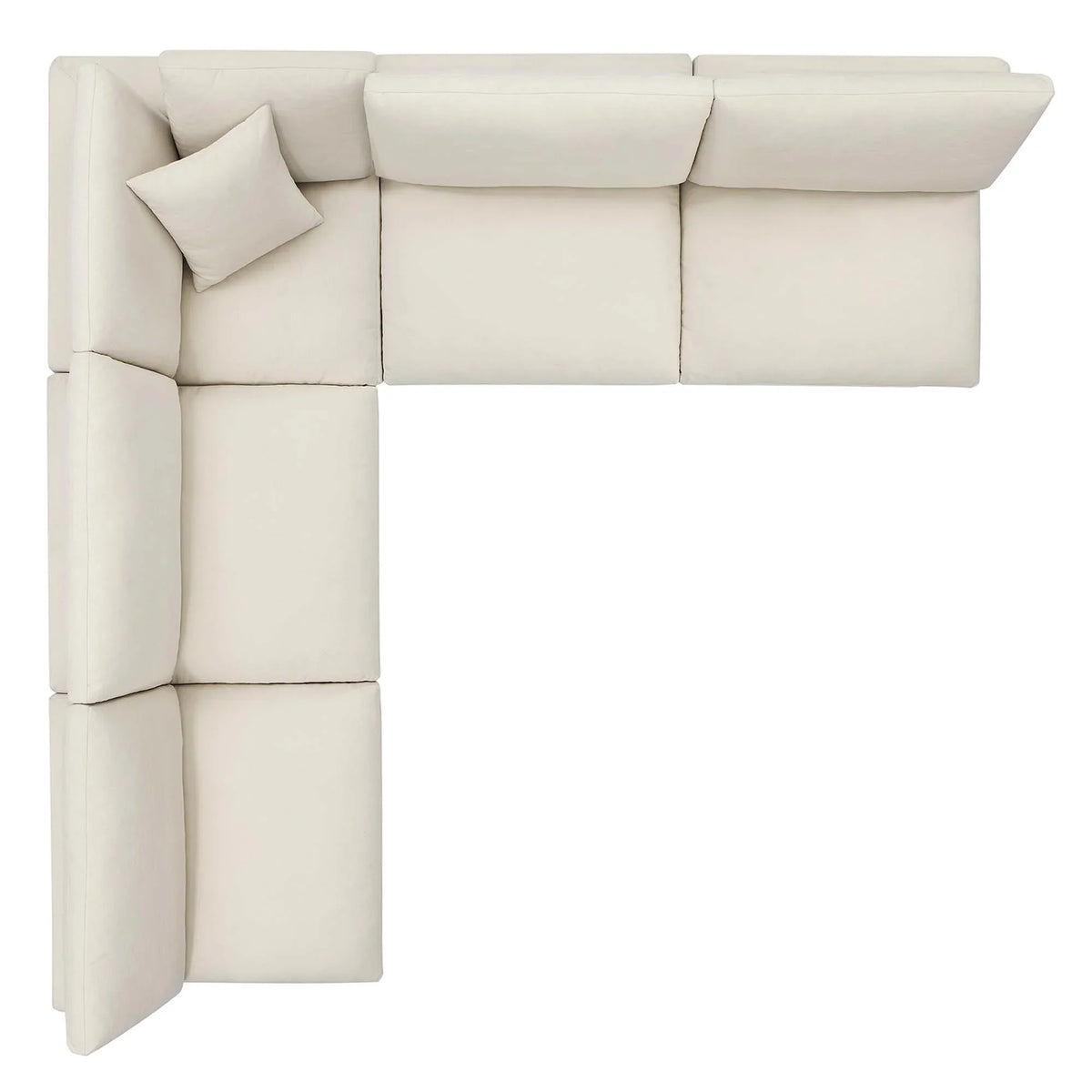 Commix 5-Piece Down Filled Overstuffed Armless Sectional Sofa