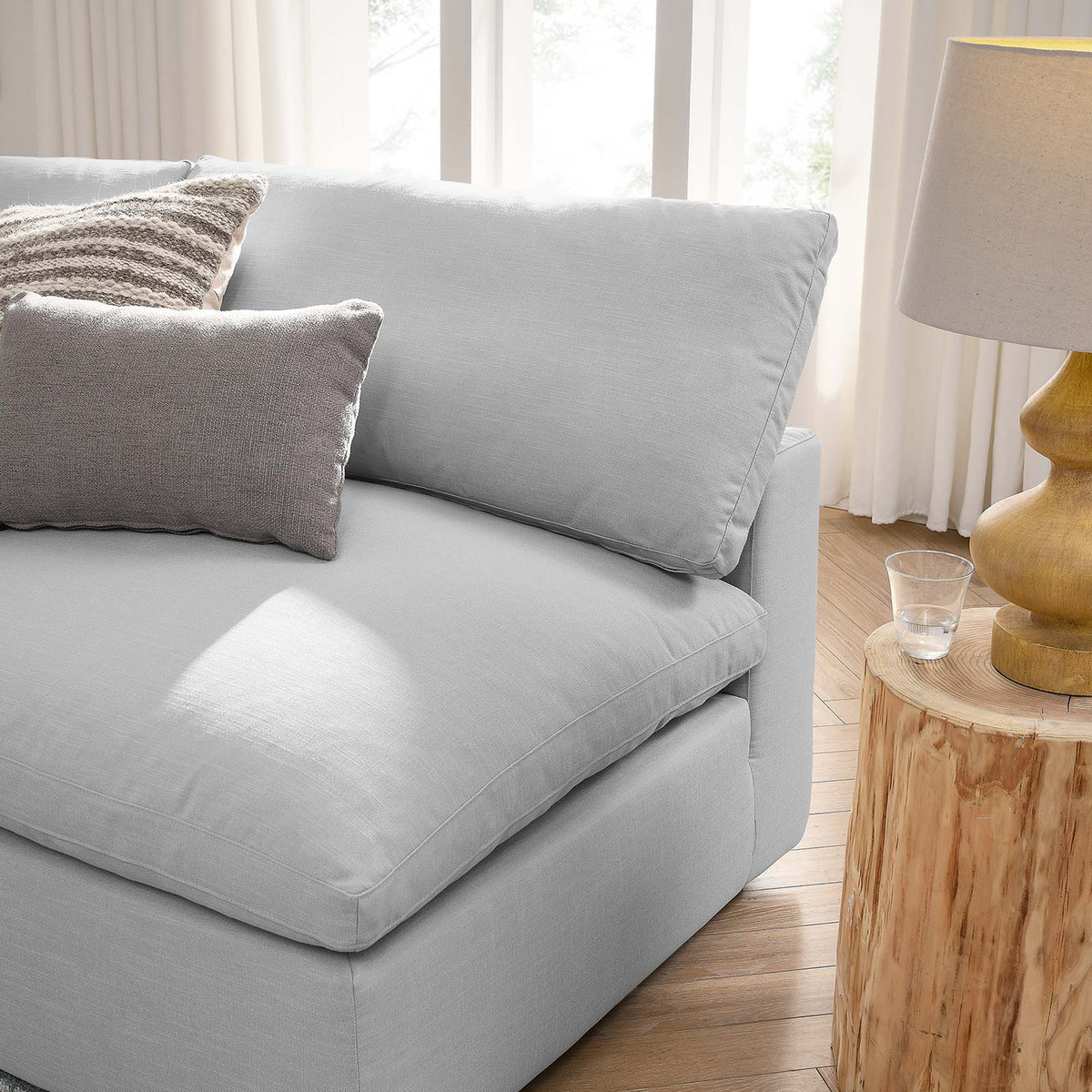 Commix 5-Piece Down Filled Overstuffed Armless Sectional Sofa