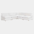 Commix 5-Piece Down Filled Overstuffed Armless Sectional Sofa
