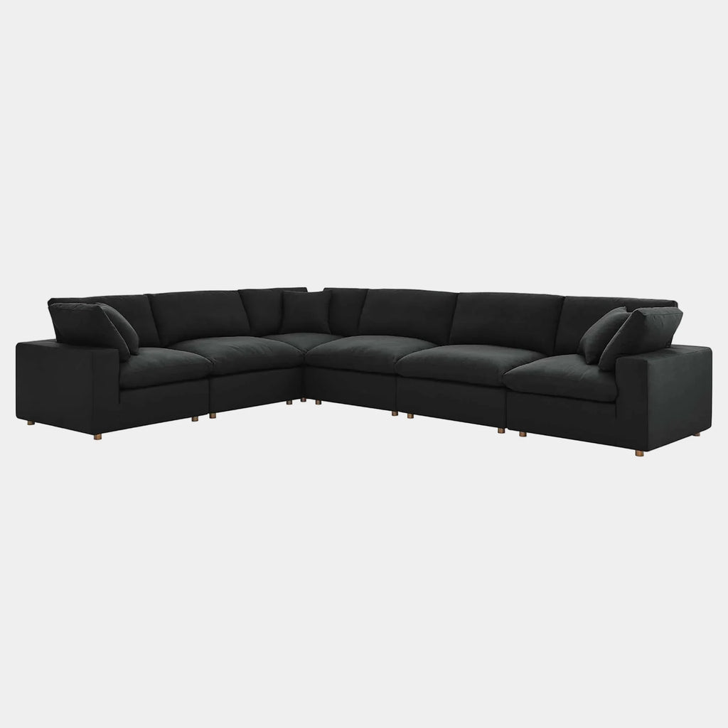 Commix 6 Piece Down Filled Overstuffed Sectional Sofa