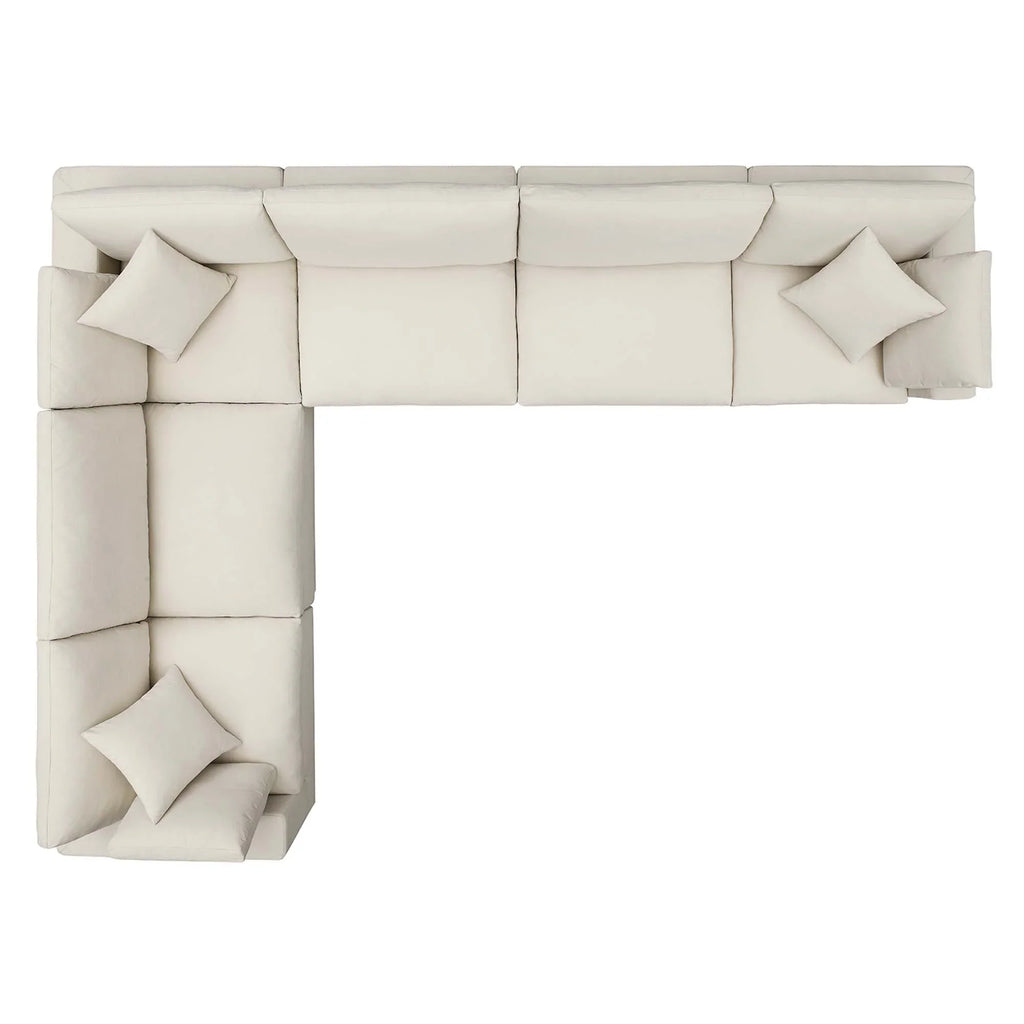 Commix 6 Piece Down Filled Overstuffed Sectional Sofa