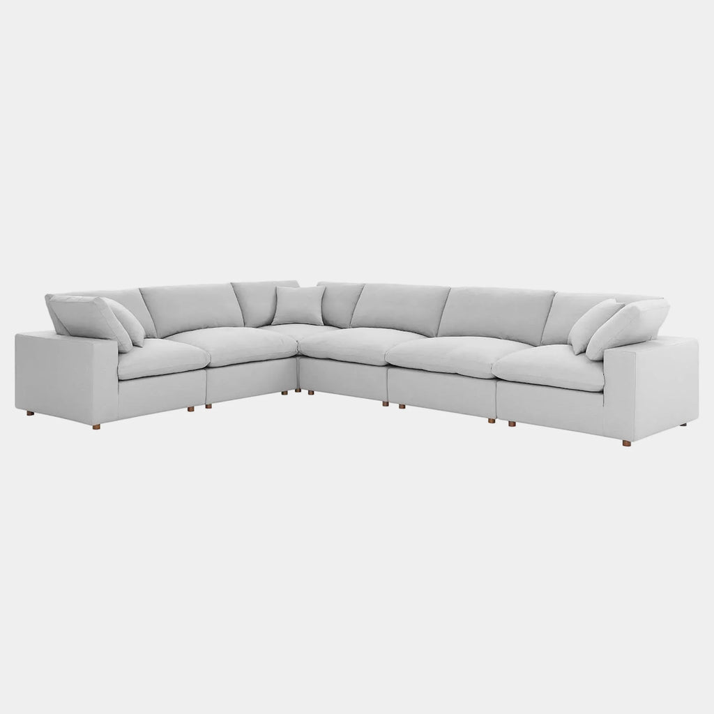 Commix 6 Piece Down Filled Overstuffed Sectional Sofa