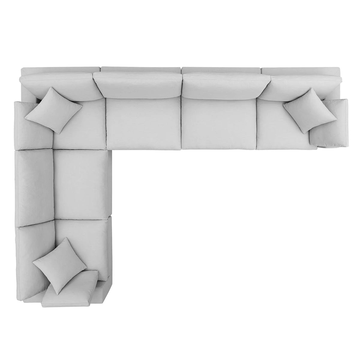 Commix 6 Piece Down Filled Overstuffed Sectional Sofa