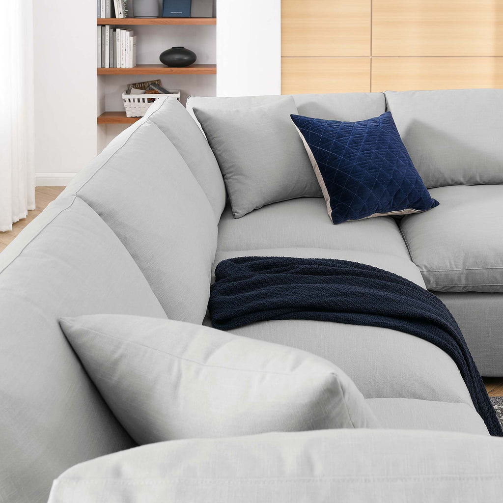 Commix 6 Piece Down Filled Overstuffed Sectional Sofa