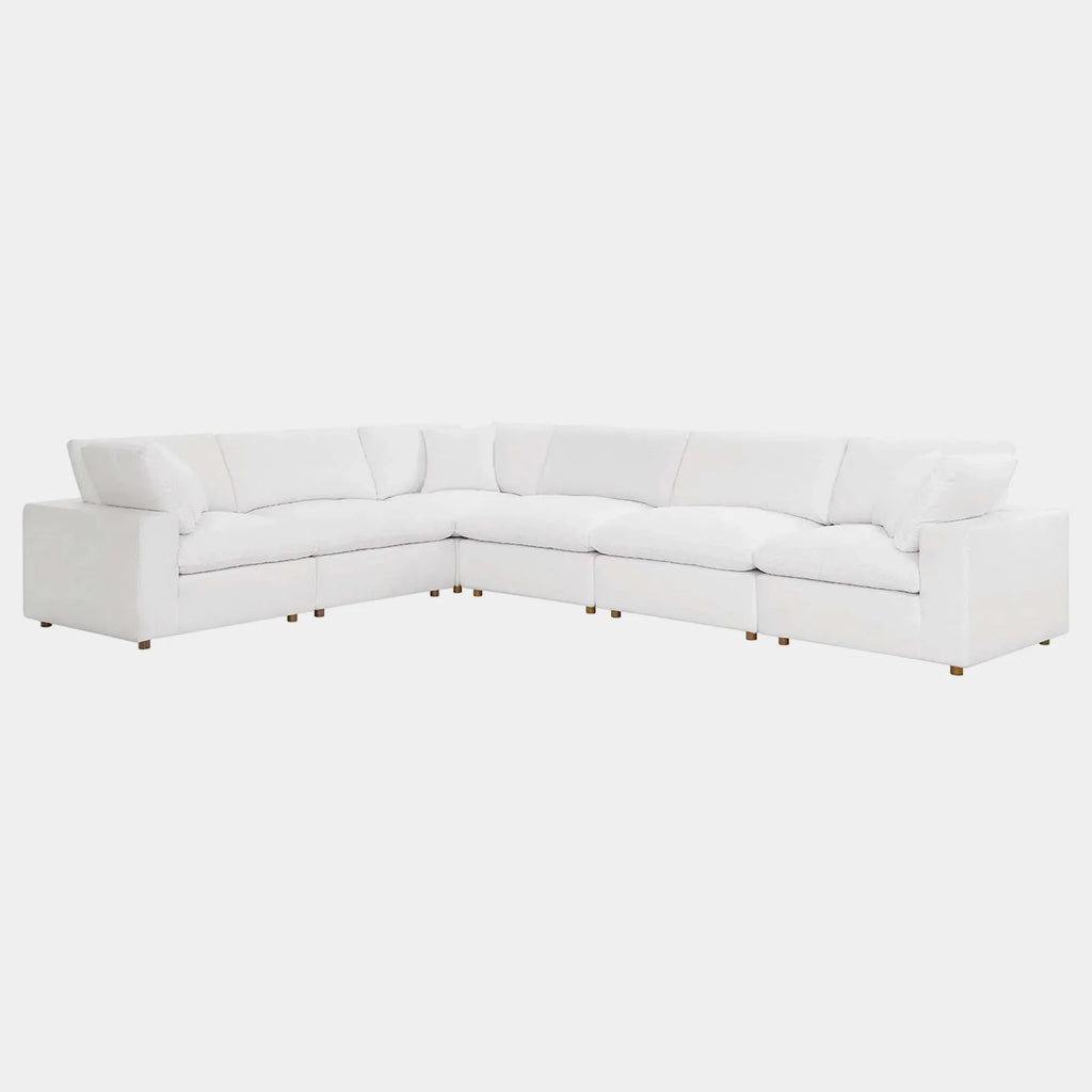 Commix 6 Piece Down Filled Overstuffed Sectional Sofa