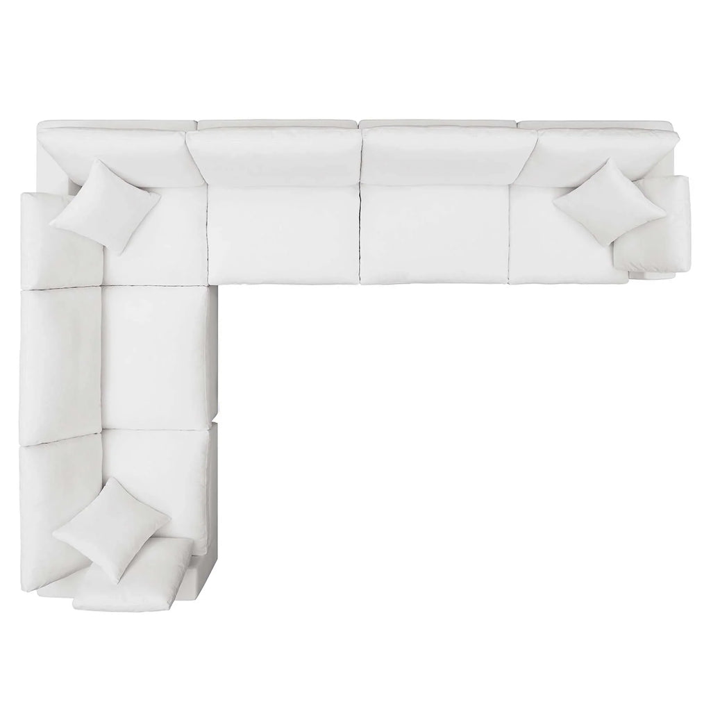 Commix 6 Piece Down Filled Overstuffed Sectional Sofa