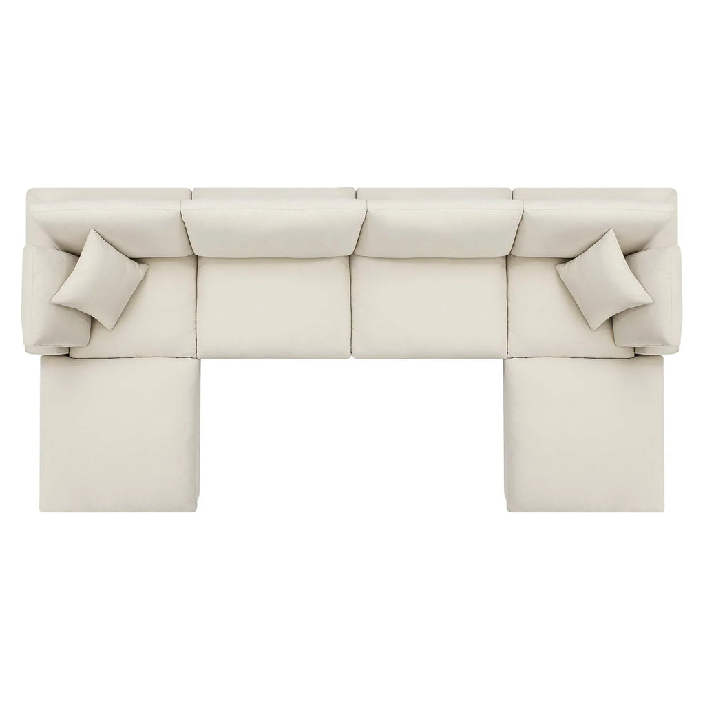 Commix 6-Piece Down Filled Overstuffed Sectional Sofa