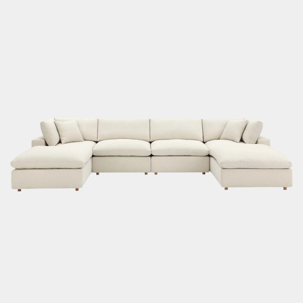Commix 6-Piece Down Filled Overstuffed Sectional Sofa