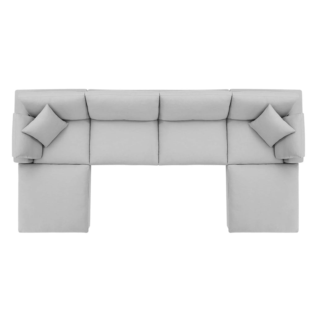 Commix 6-Piece Down Filled Overstuffed Sectional Sofa