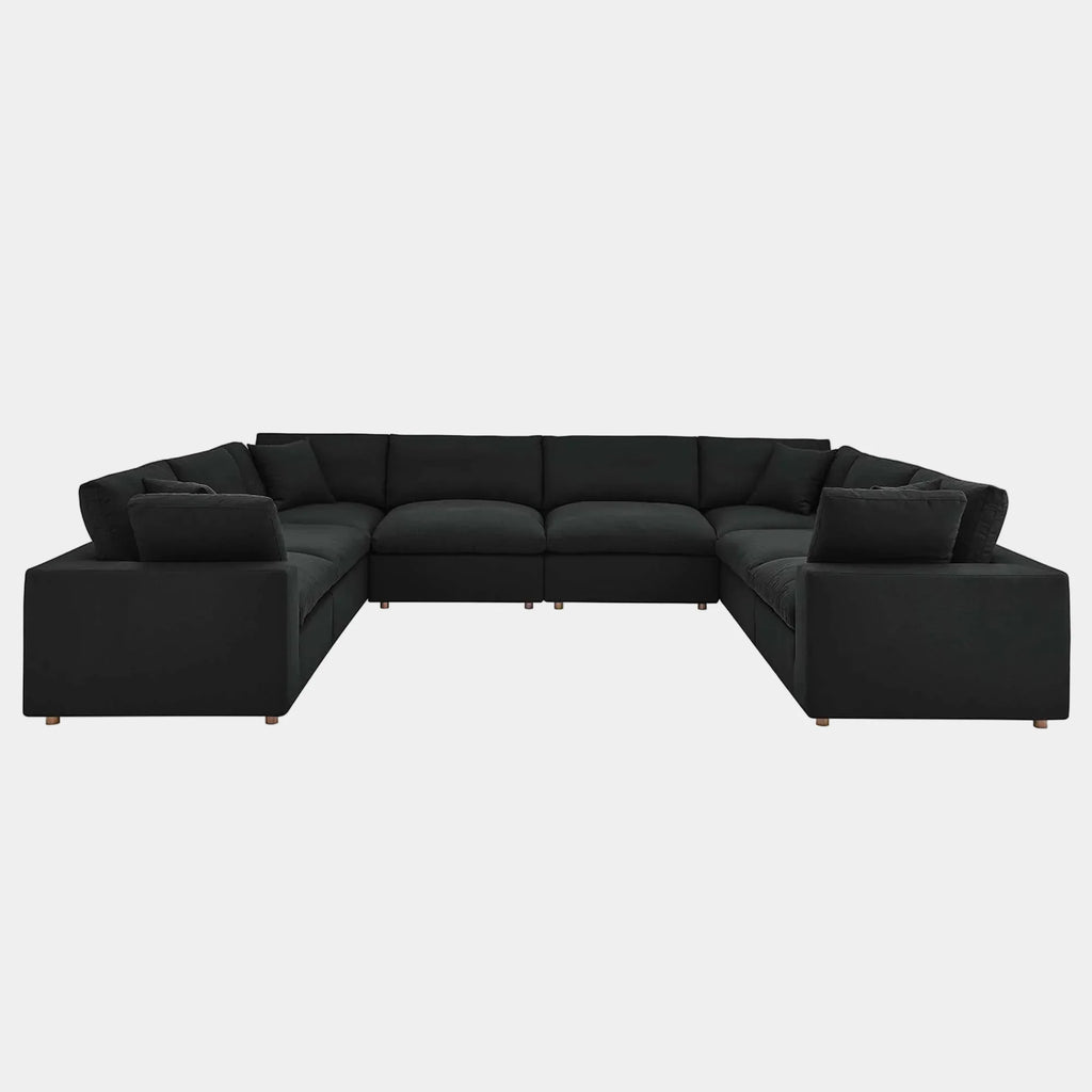 Commix 8-Piece Down Filled Overstuffed Sectional Sofa