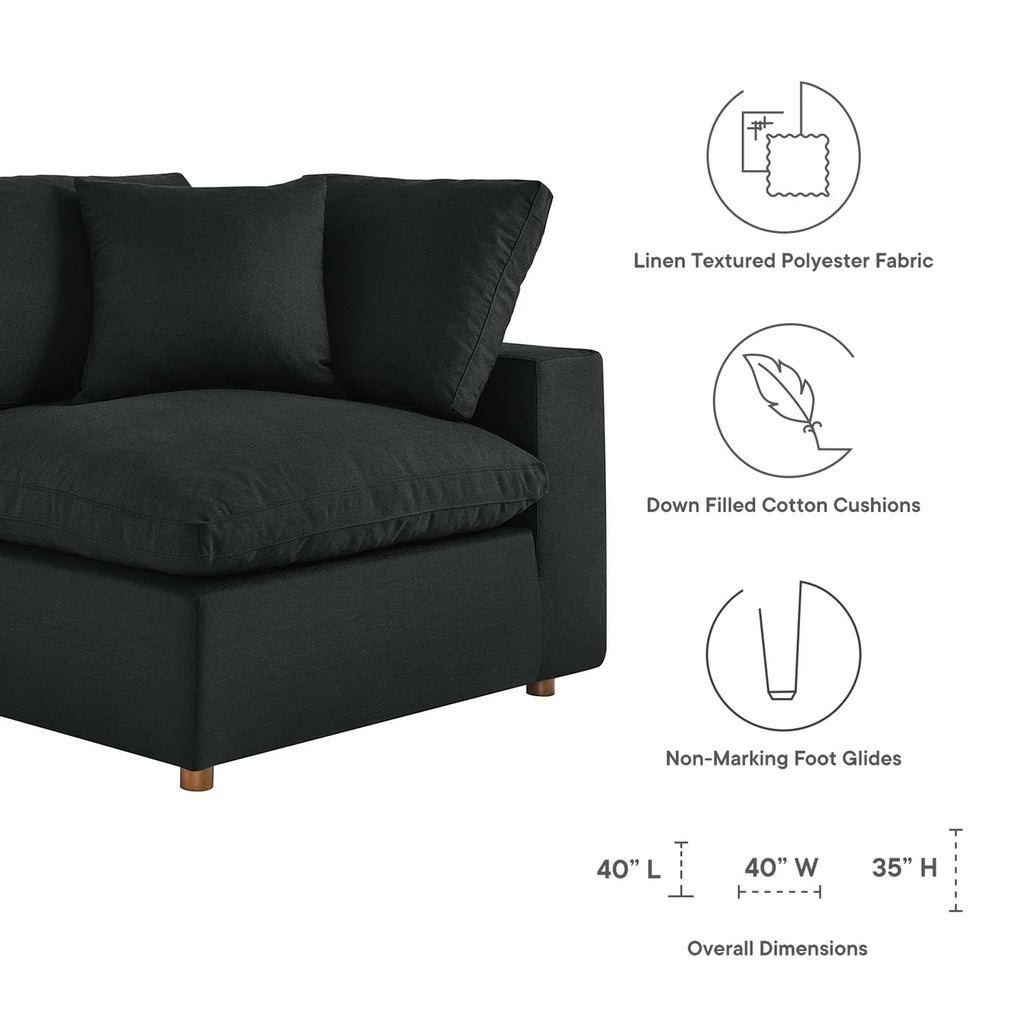 Commix 8-Piece Down Filled Overstuffed Sectional Sofa