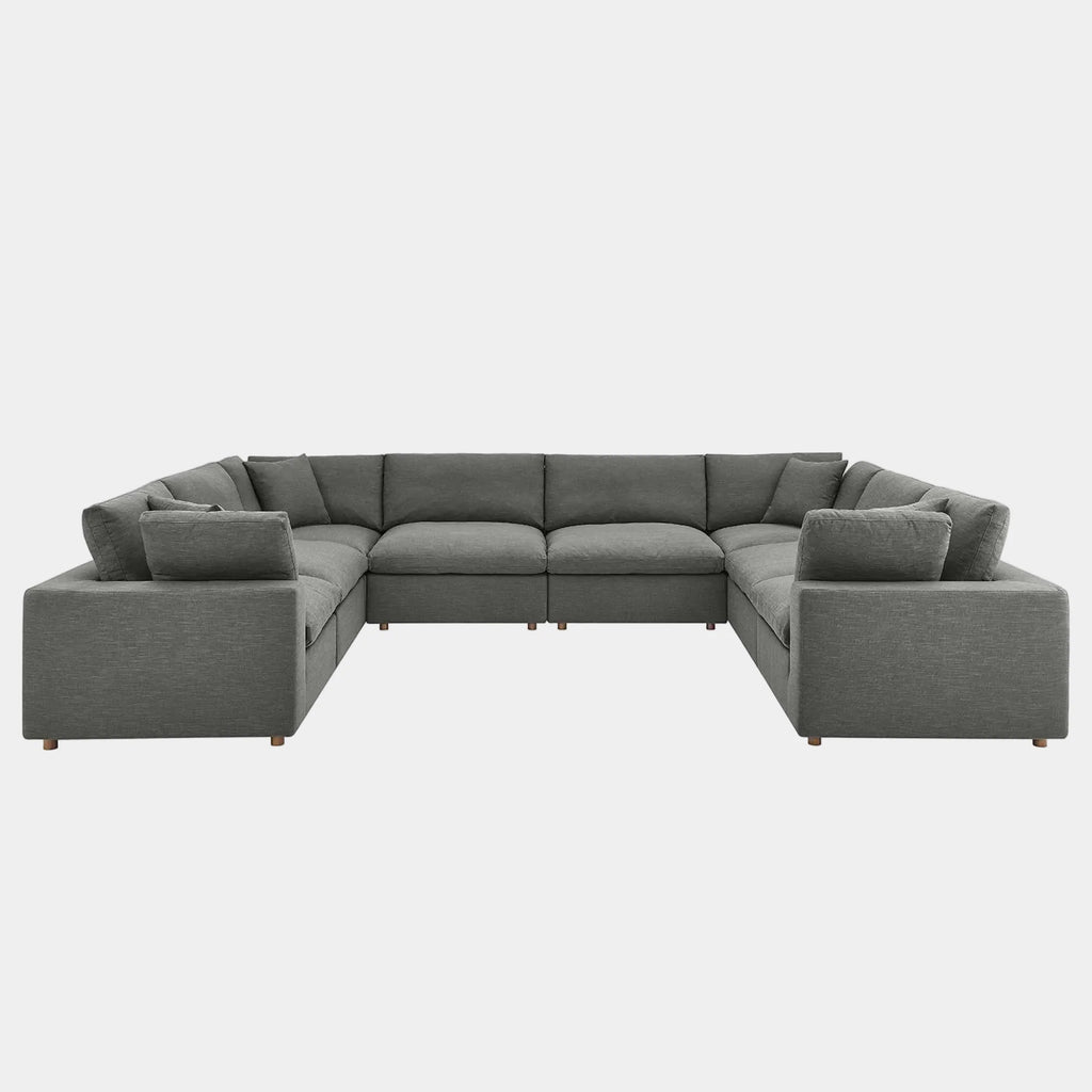 Commix 8-Piece Down Filled Overstuffed Sectional Sofa