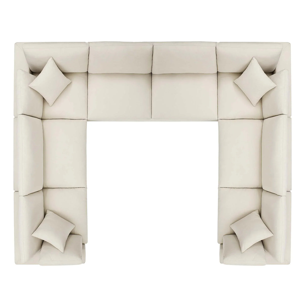 Commix 8-Piece Down Filled Overstuffed Sectional Sofa