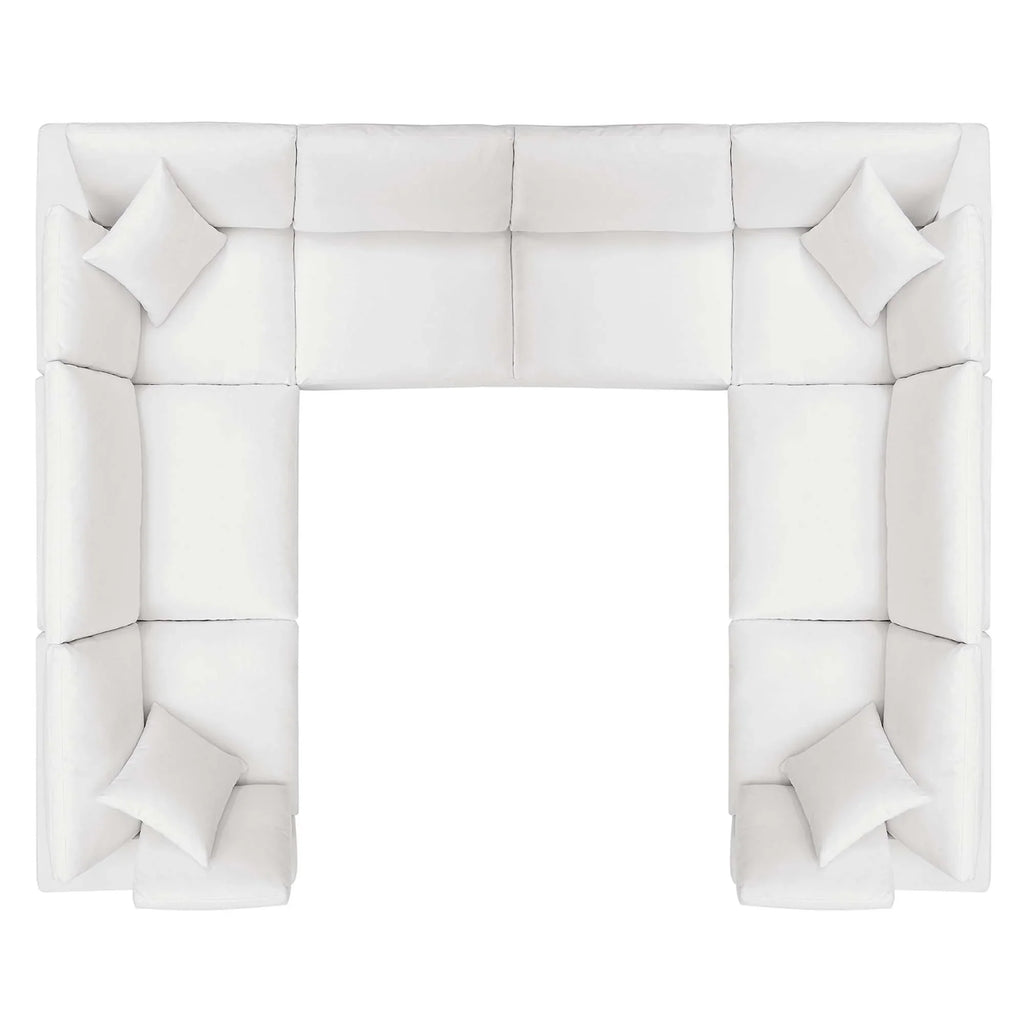Commix 8-Piece Down Filled Overstuffed Sectional Sofa