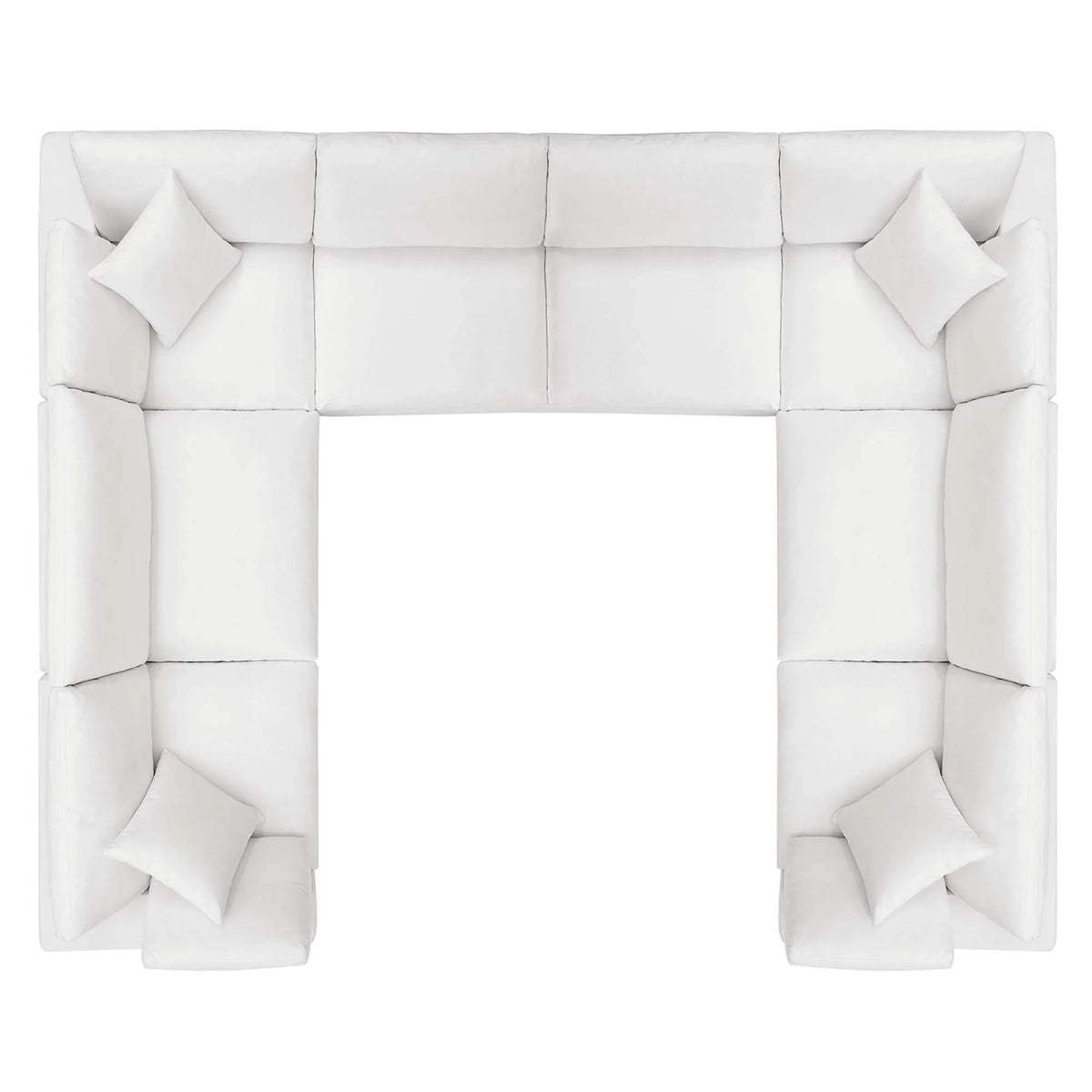 Commix 8-Piece Down Filled Overstuffed Sectional Sofa